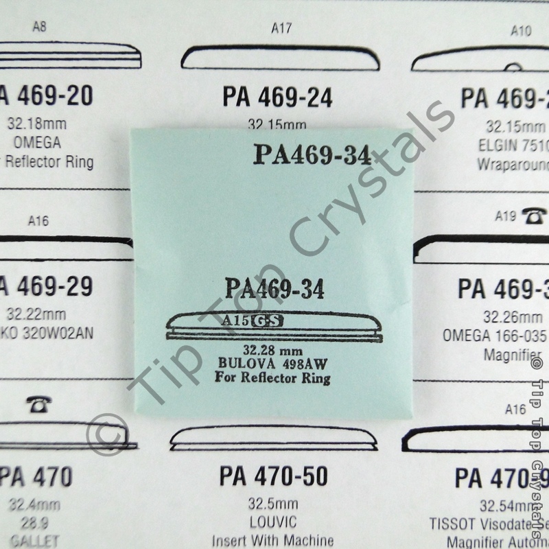 GS PA469-34 Watch Crystal - Click Image to Close