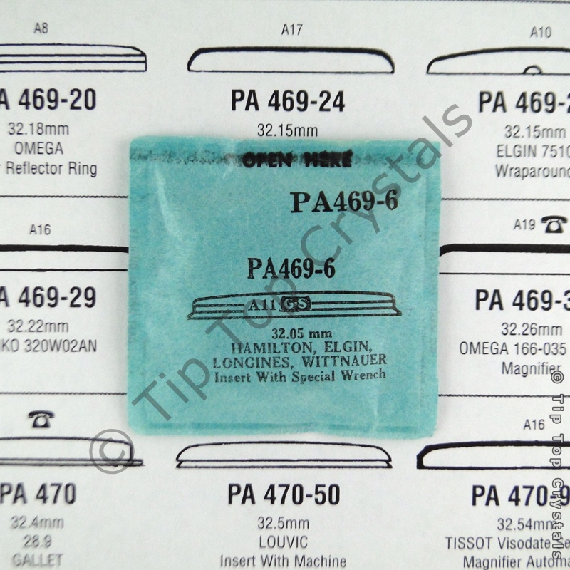 GS PA469-6 Watch Crystal - Click Image to Close