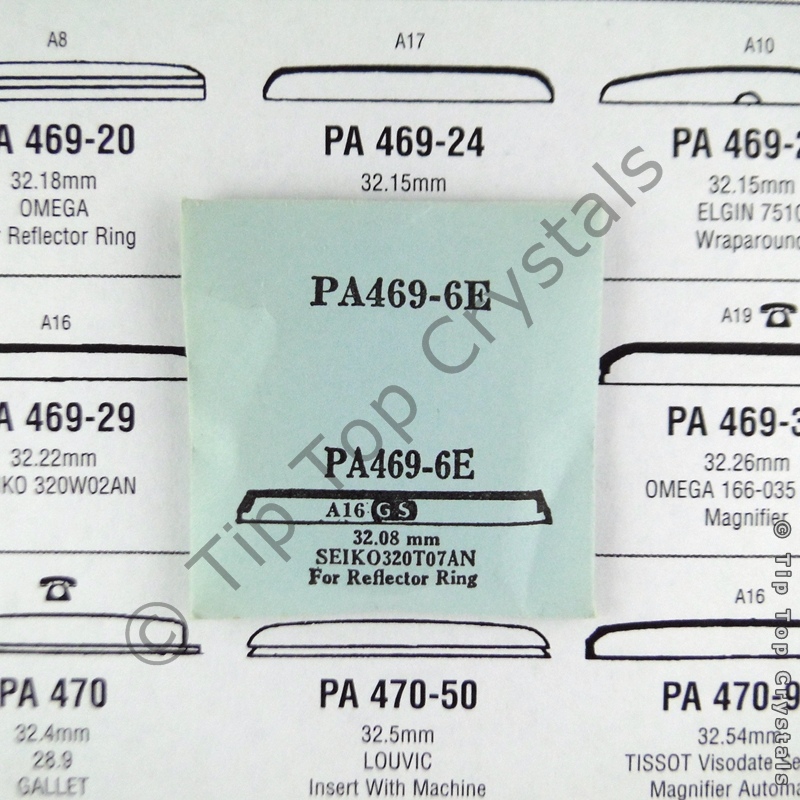 GS PA469-6E Watch Crystal - Click Image to Close