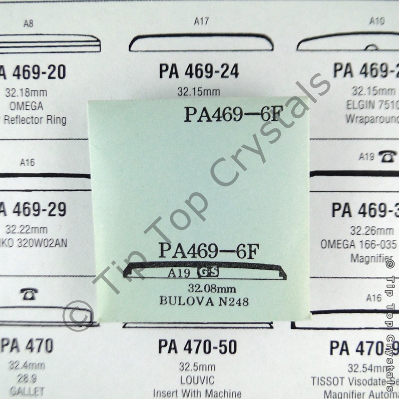 GS PA469-6F Watch Crystal - Click Image to Close