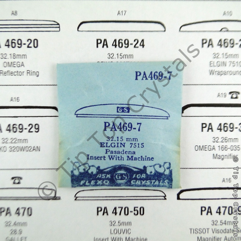 GS PA469-7 Watch Crystal - Click Image to Close