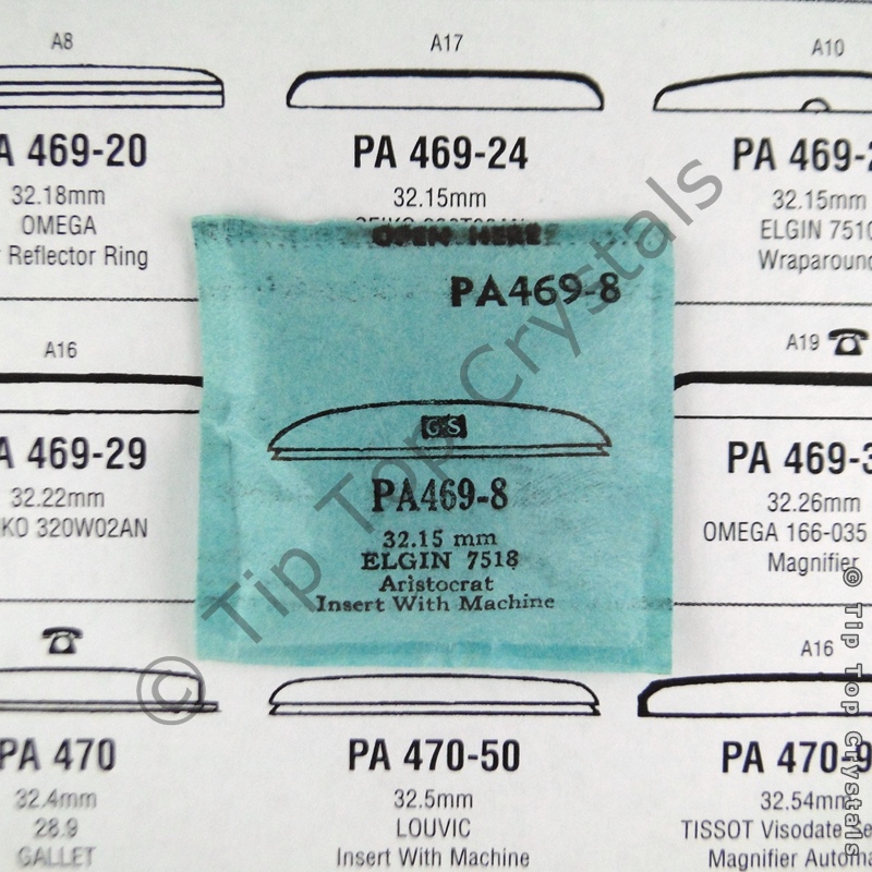 GS PA469-8 Watch Crystal - Click Image to Close