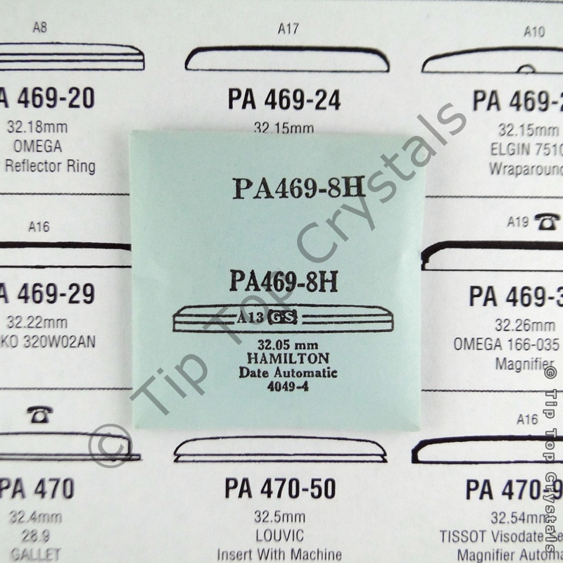 GS PA469-8H Watch Crystal - Click Image to Close