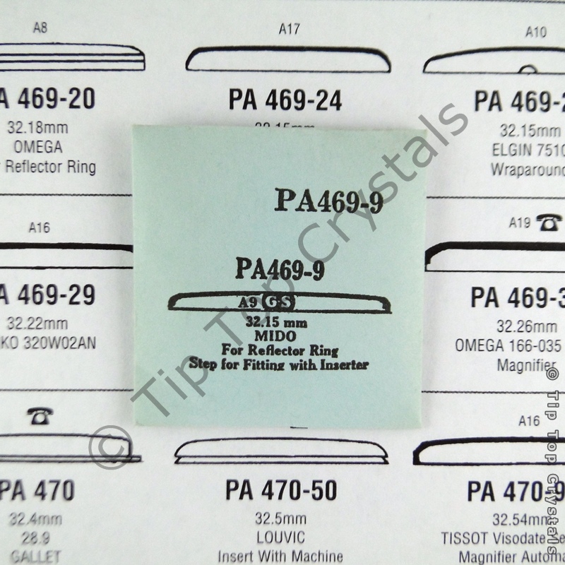 GS PA469-9 Watch Crystal - Click Image to Close