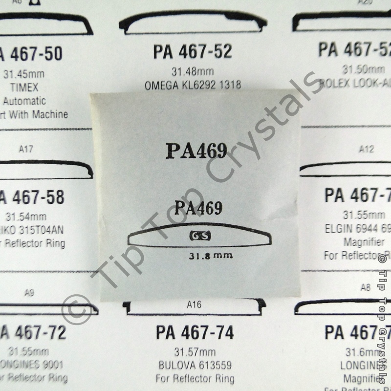 GS PA469 Watch Crystal - Click Image to Close