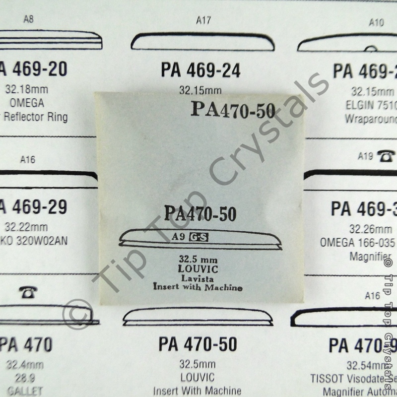 GS PA470-50 Watch Crystal - Click Image to Close