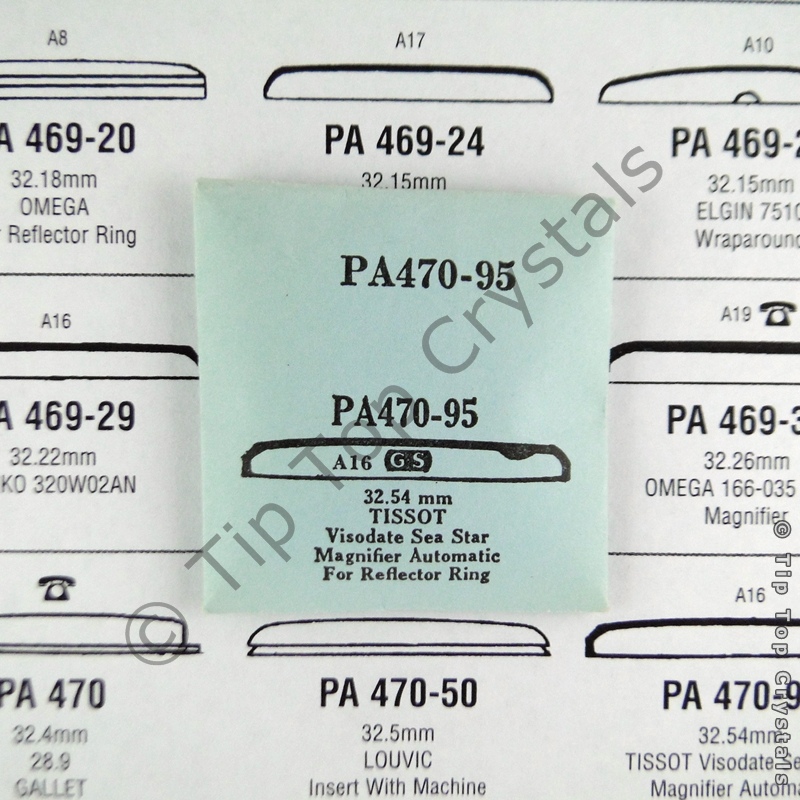 GS PA470-95 Watch Crystal - Click Image to Close