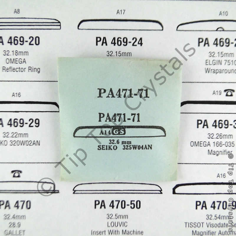 GS PA471-71 Watch Crystal - Click Image to Close