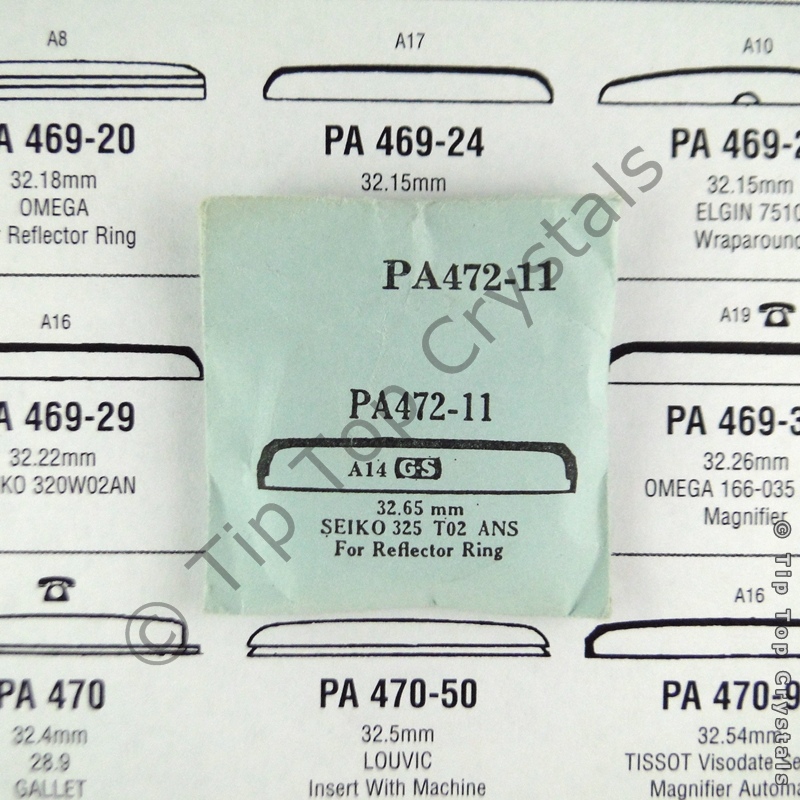 GS PA472-11 Watch Crystal - Click Image to Close