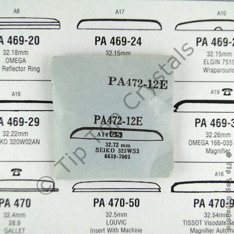 GS PA472-12E Watch Crystal - Click Image to Close