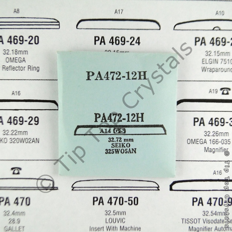 GS PA472-12H Watch Crystal - Click Image to Close