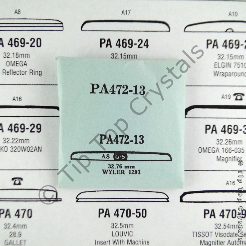 GS PA472-13 Watch Crystal - Click Image to Close