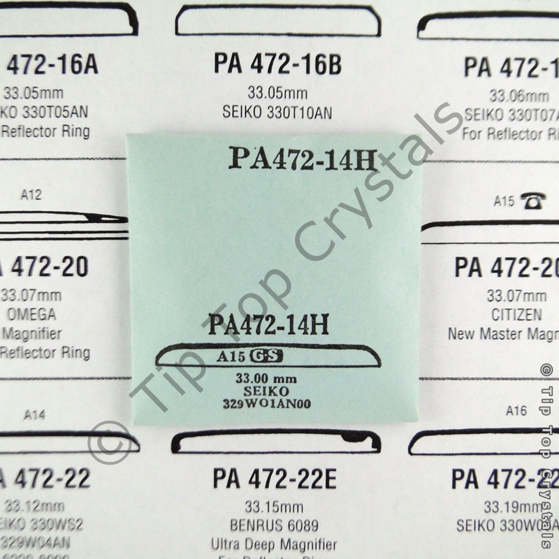 GS PA472-14H Watch Crystal - Click Image to Close