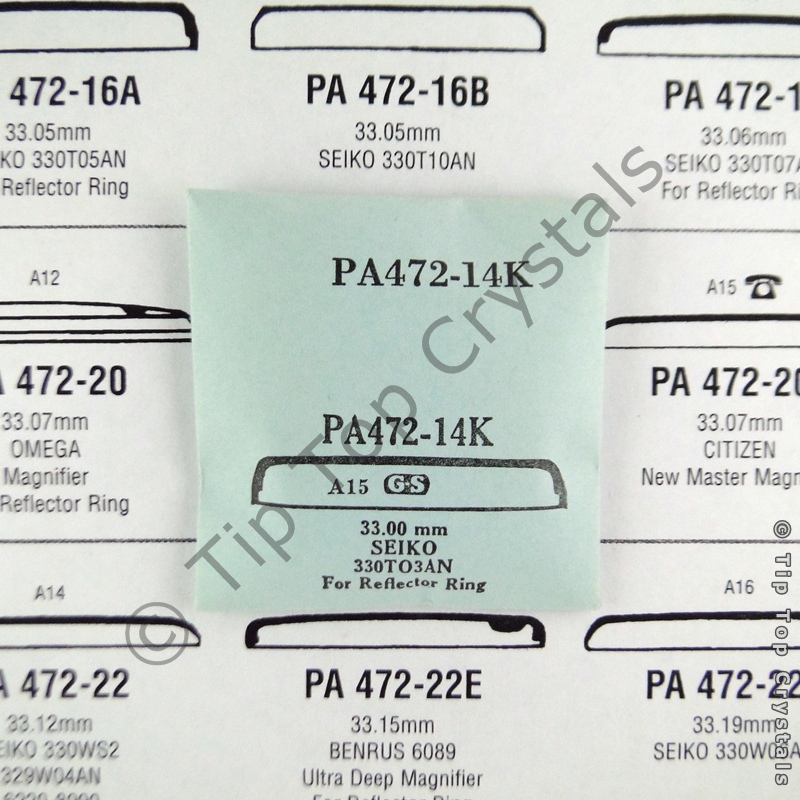 GS PA472-14K Watch Crystal - Click Image to Close