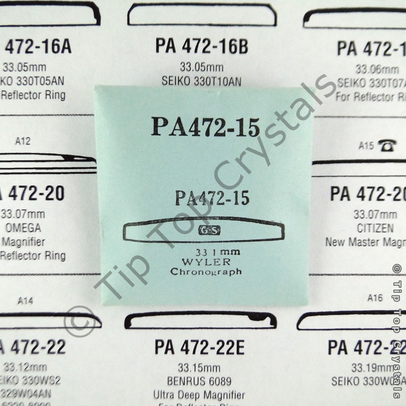 GS PA472-15 Watch Crystal - Click Image to Close