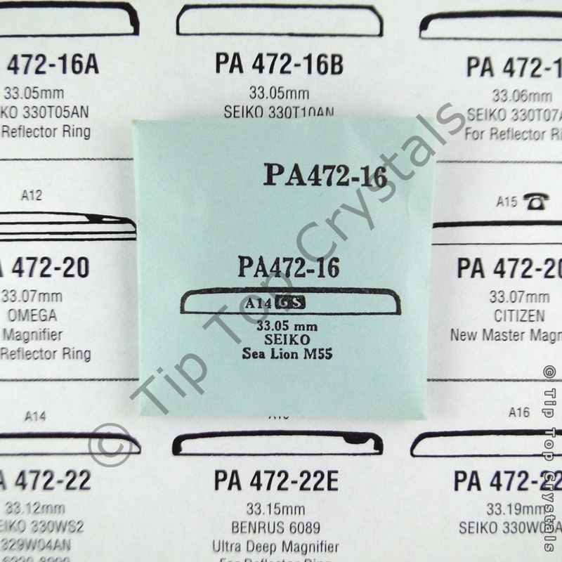 GS PA472-16 Watch Crystal - Click Image to Close