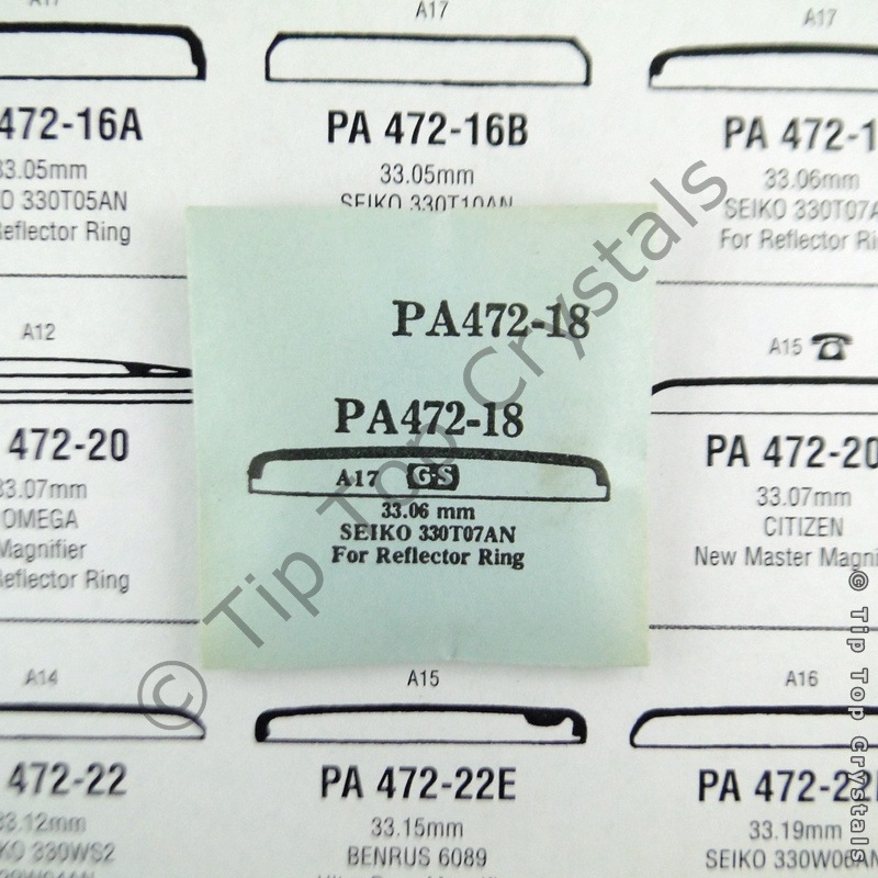GS PA472-18 Watch Crystal - Click Image to Close