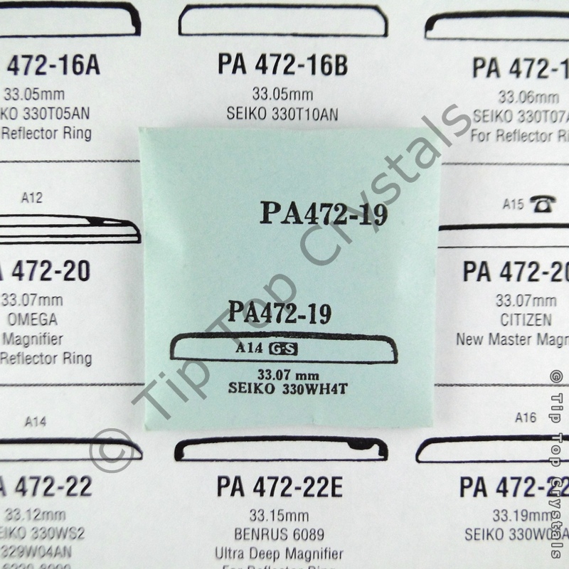 GS PA472-19 Watch Crystal - Click Image to Close