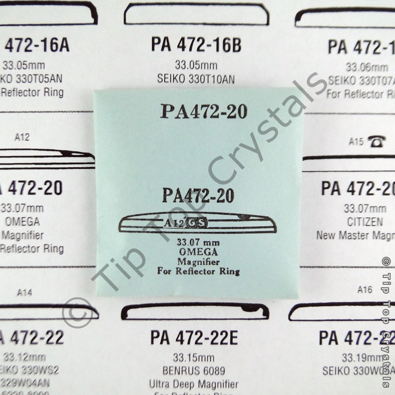 GS PA472-20 Watch Crystal - Click Image to Close