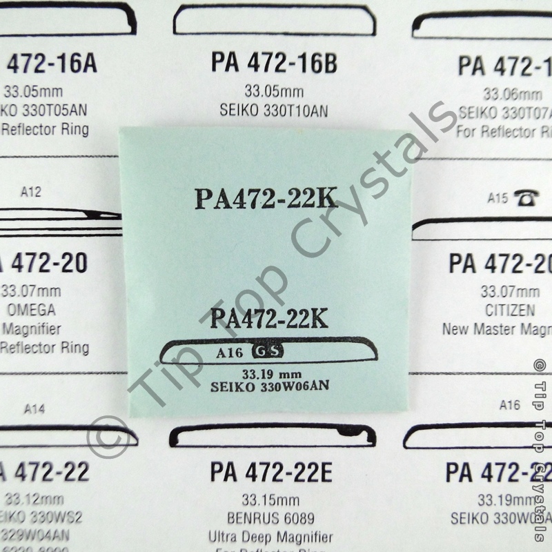 GS PA472-22K Watch Crystal - Click Image to Close