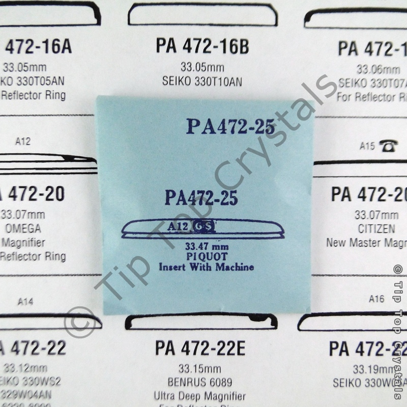GS PA472-25 Watch Crystal - Click Image to Close