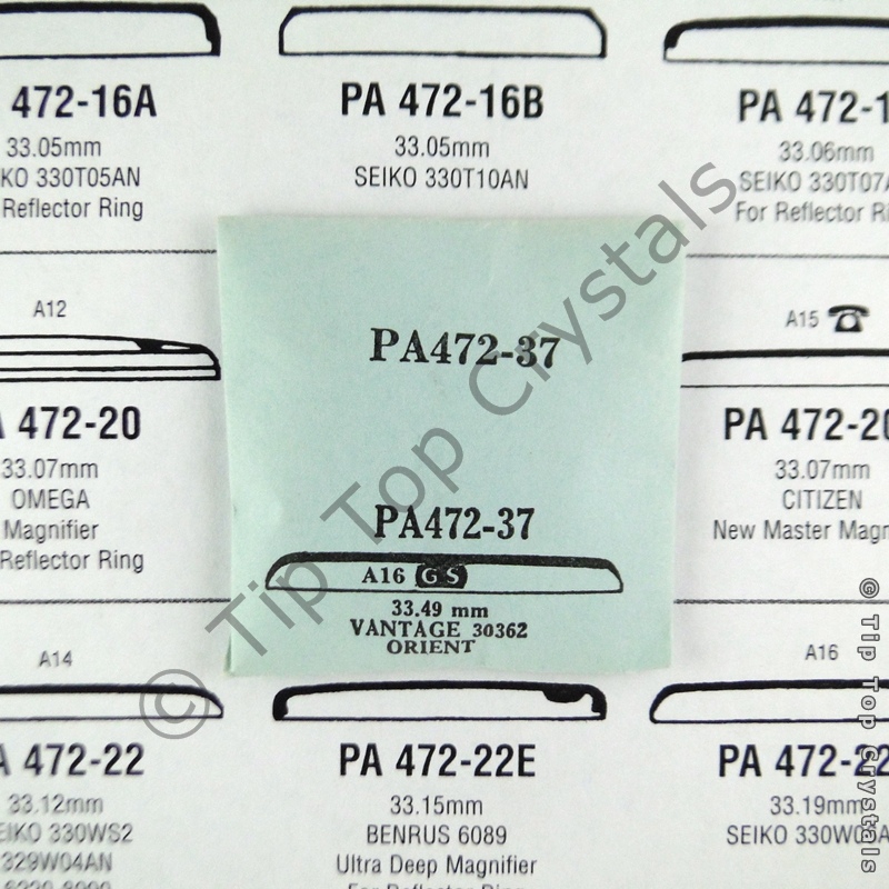 GS PA472-37 Watch Crystal - Click Image to Close