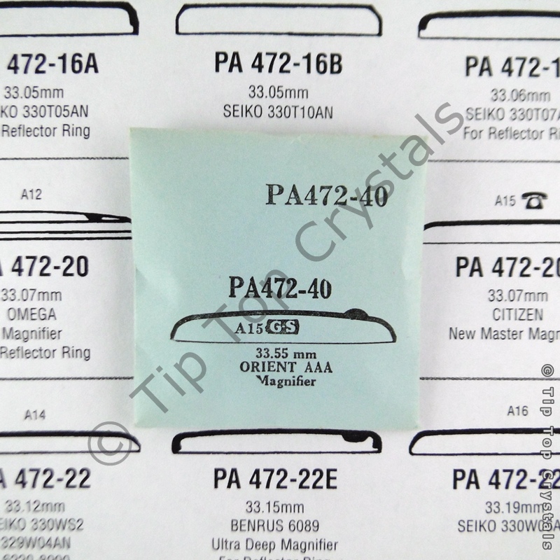 GS PA472-40 Watch Crystal - Click Image to Close