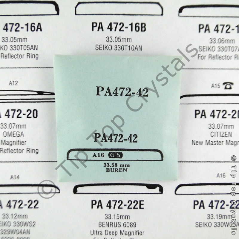 GS PA472-42 Watch Crystal - Click Image to Close