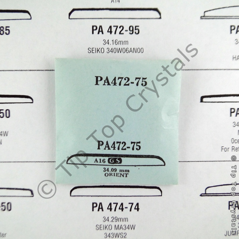 GS PA472-75 Watch Crystal - Click Image to Close