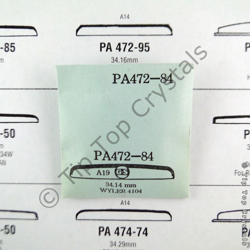 GS PA472-84 Watch Crystal - Click Image to Close