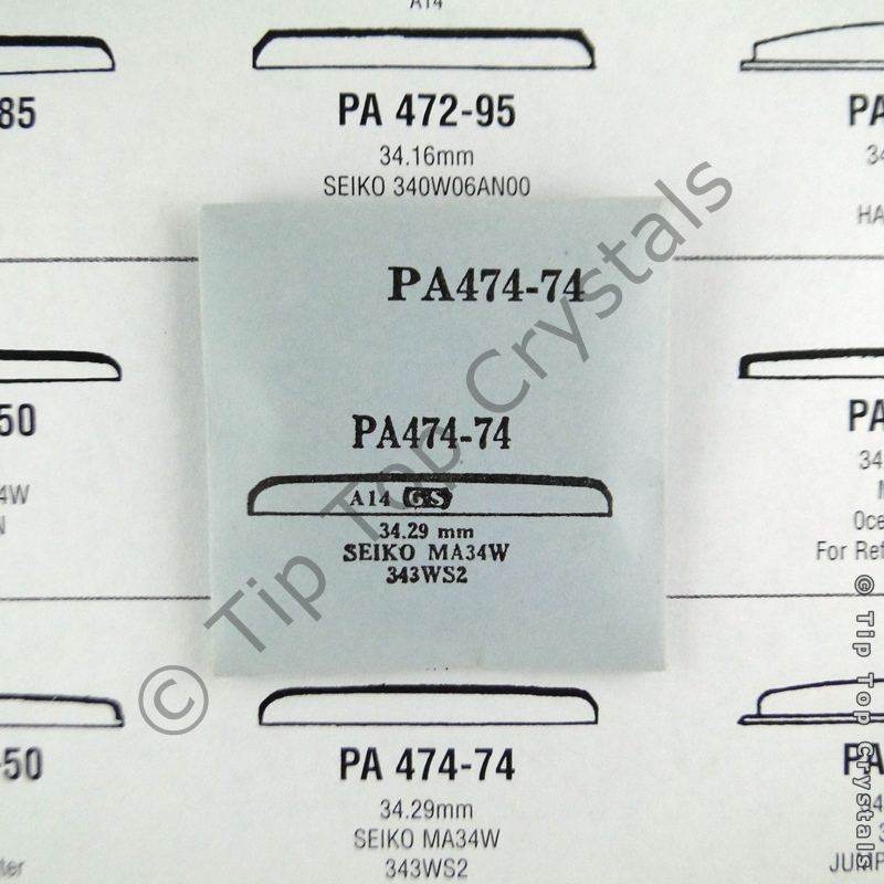 GS PA474-74 Watch Crystal - Click Image to Close