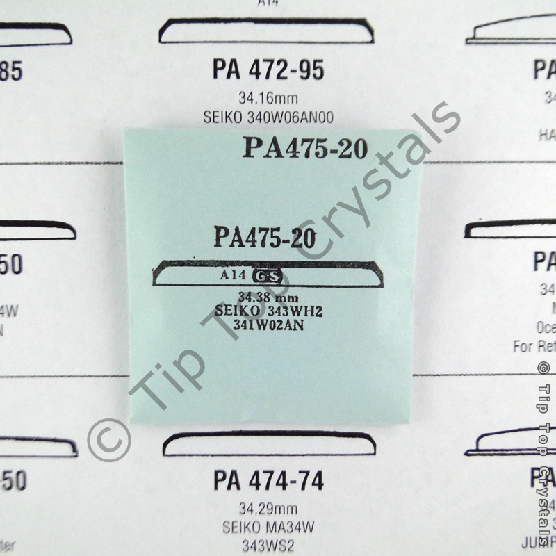 GS PA475-20 Watch Crystal - Click Image to Close