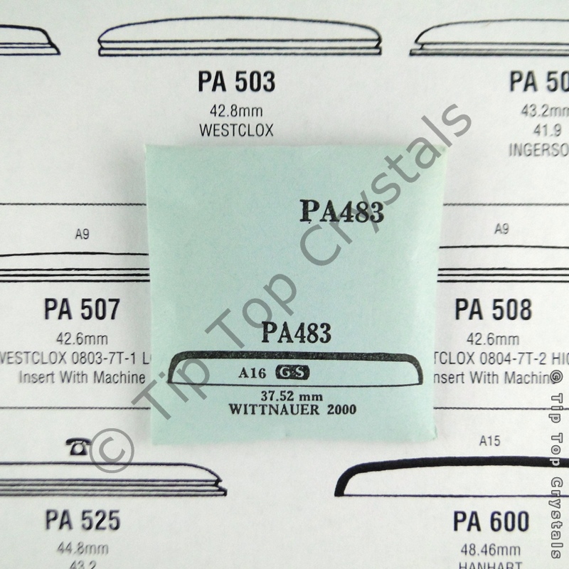 GS PA483 Watch Crystal - Click Image to Close