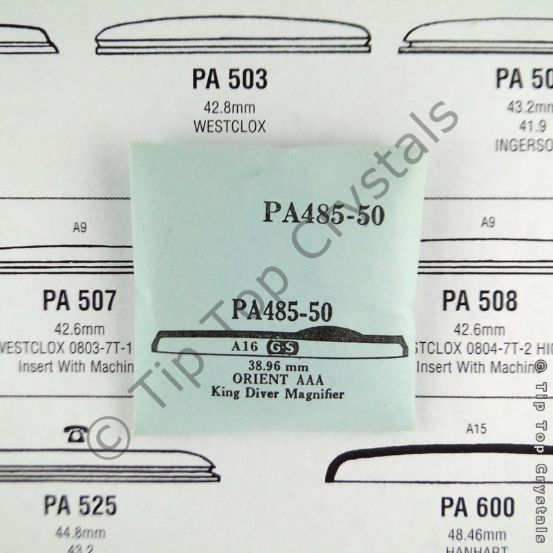 GS PA485-50 Watch Crystal - Click Image to Close