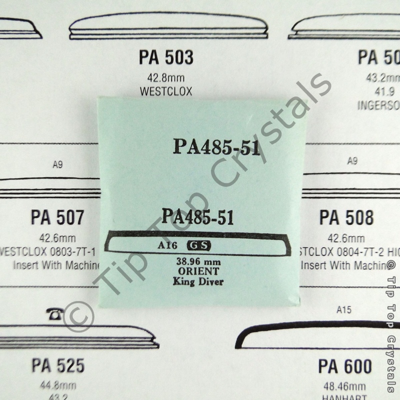 GS PA485-51 Watch Crystal - Click Image to Close