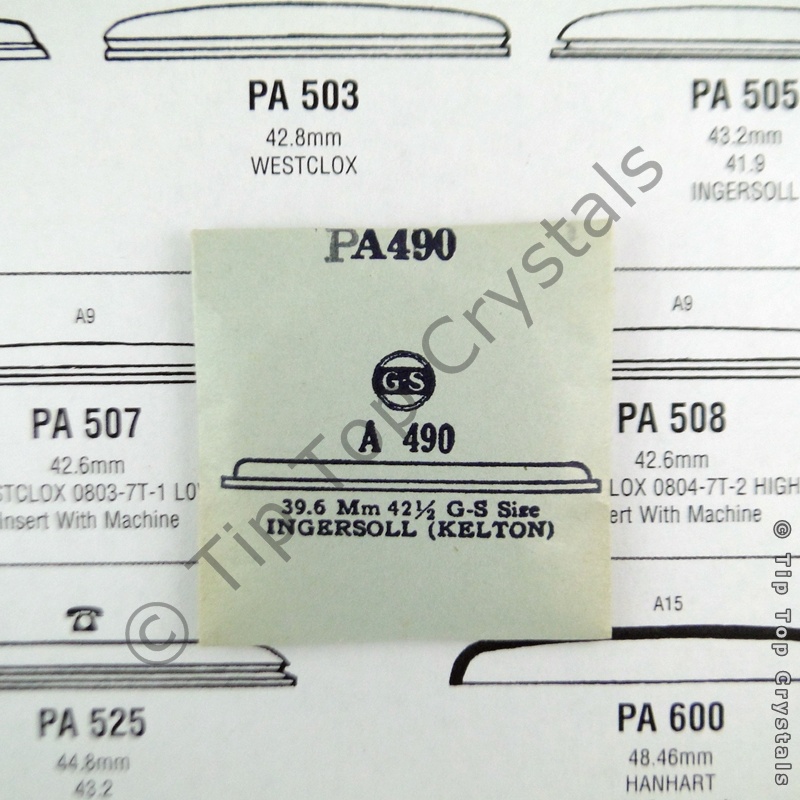 GS PA490 Watch Crystal - Click Image to Close