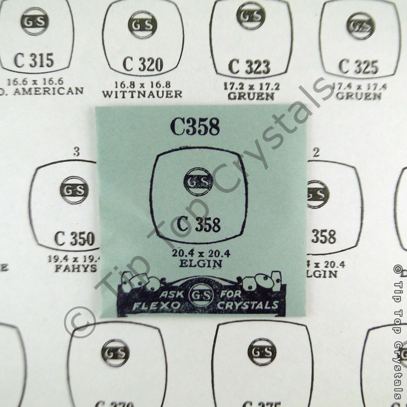 GS C358 Watch Crystal - Click Image to Close