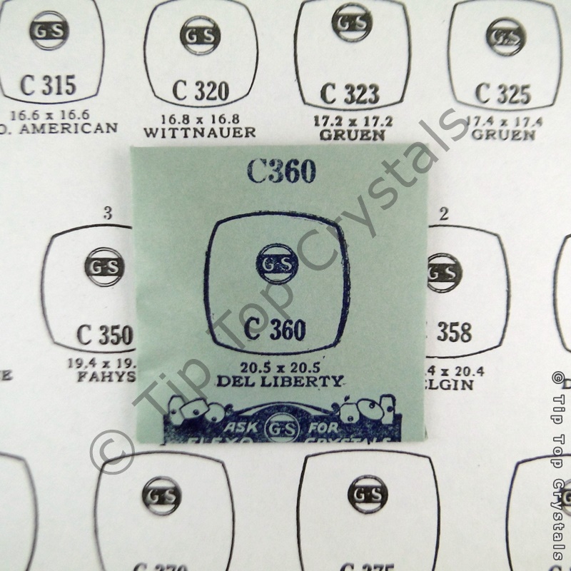 GS C360 Watch Crystal - Click Image to Close