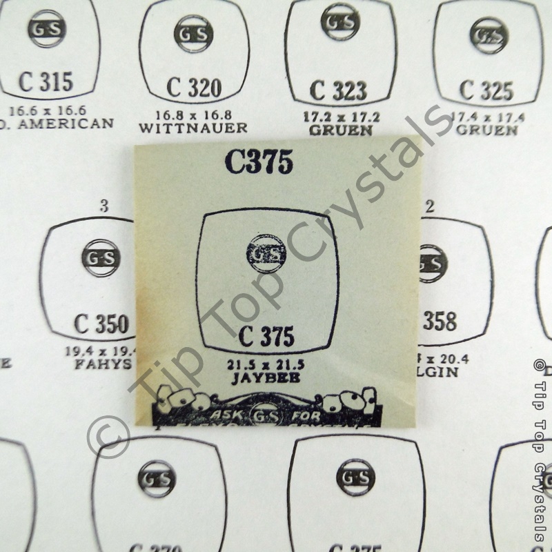 GS C375 Watch Crystal - Click Image to Close