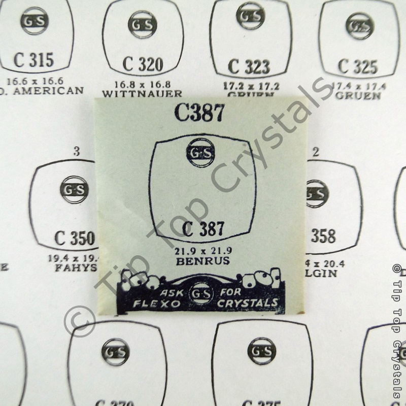 GS C387 Watch Crystal - Click Image to Close
