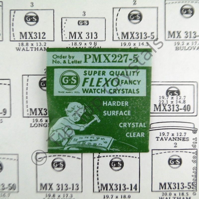 GS MX227-5 Watch Crystal - Click Image to Close