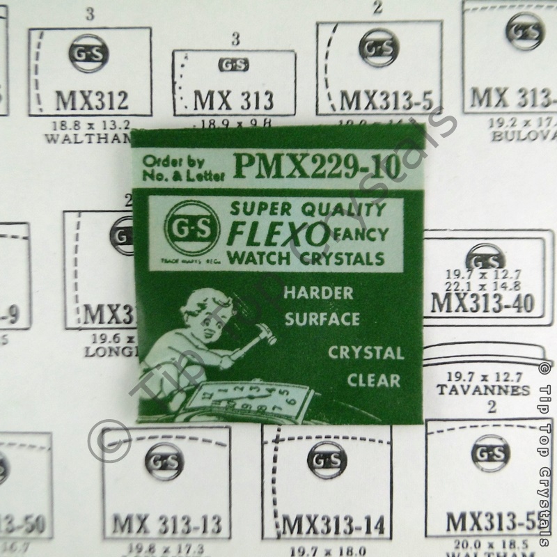 GS MX229-10 Watch Crystal - Click Image to Close