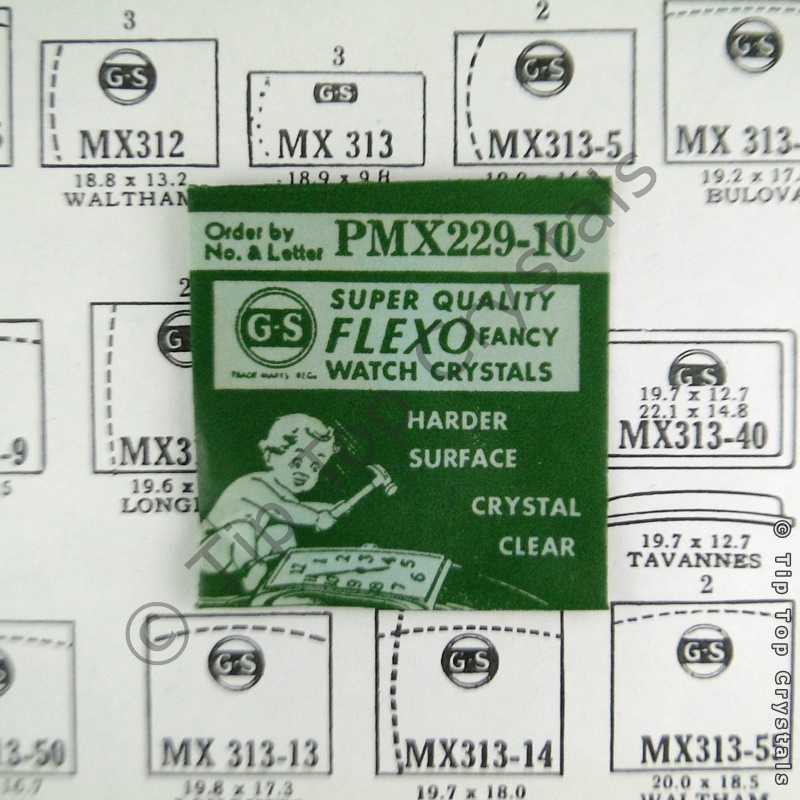 GS MX229-10 Watch Crystal - Click Image to Close
