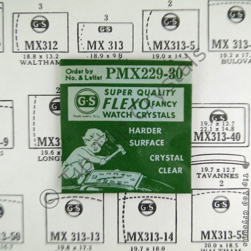 GS MX229-30 Watch Crystal - Click Image to Close