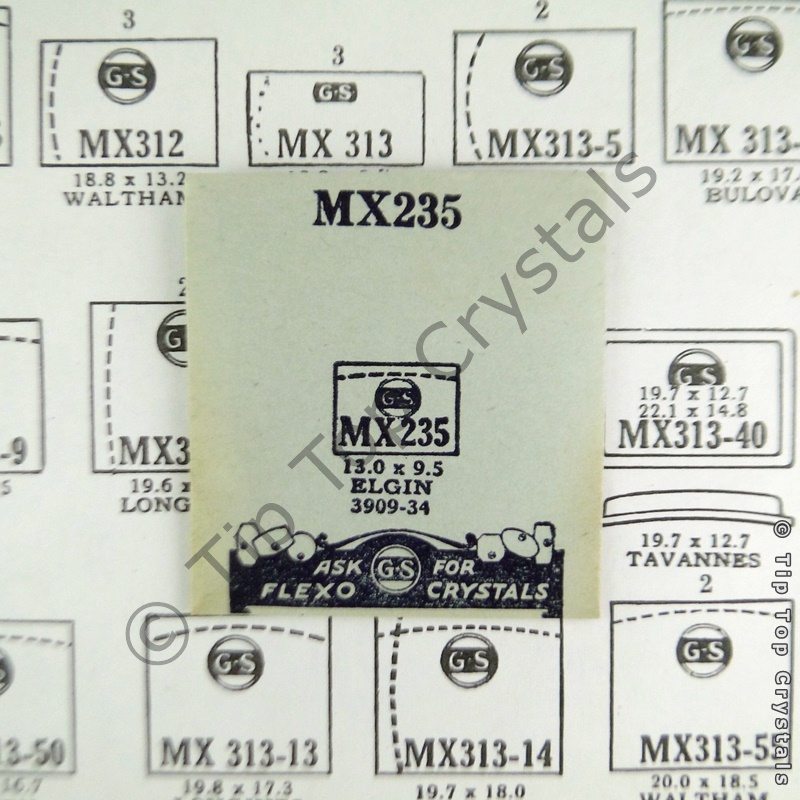 GS MX235 Watch Crystal - Click Image to Close