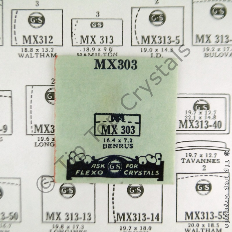 GS MX303 Watch Crystal - Click Image to Close