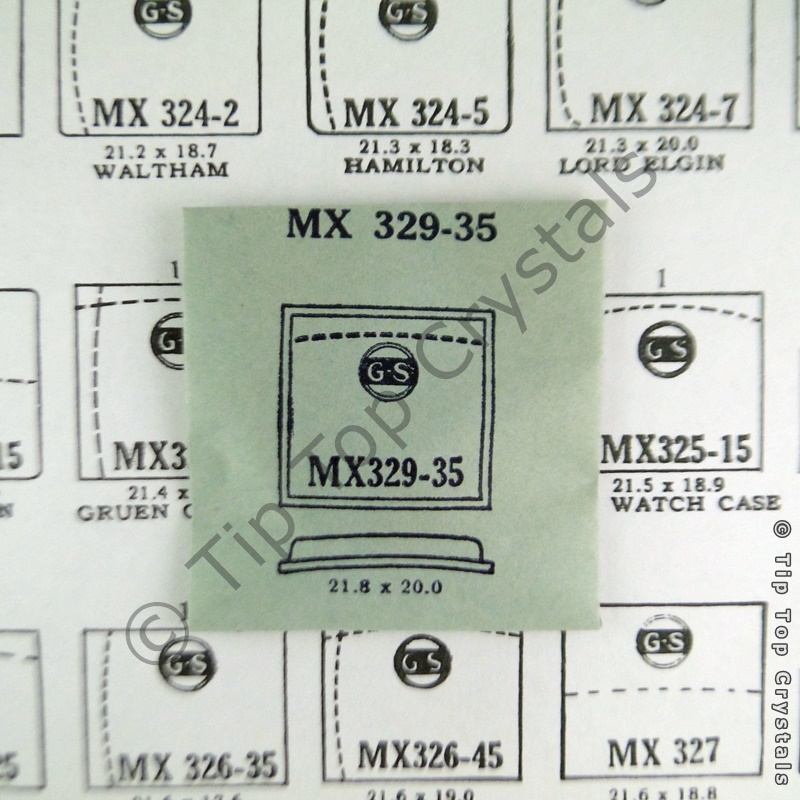 GS MX329-35 Watch Crystal - Click Image to Close