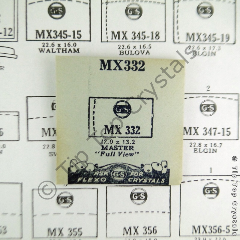 GS MX332 Watch Crystal - Click Image to Close