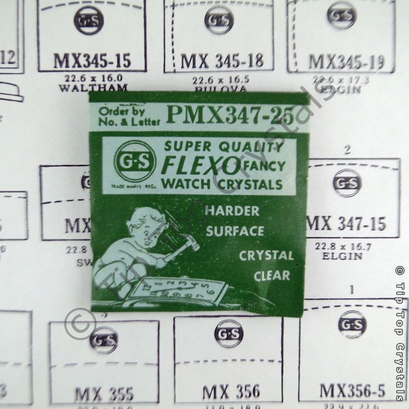 GS MX347-25 Watch Crystal - Click Image to Close