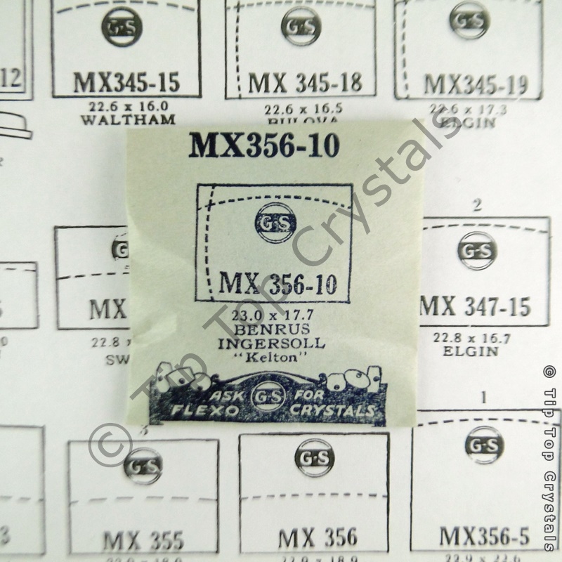 GS MX356-10 Watch Crystal - Click Image to Close